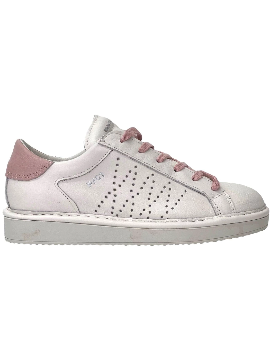 PANCHIC Scarpa allacciata Donna in pelle P01 Ivory Powder Pink
