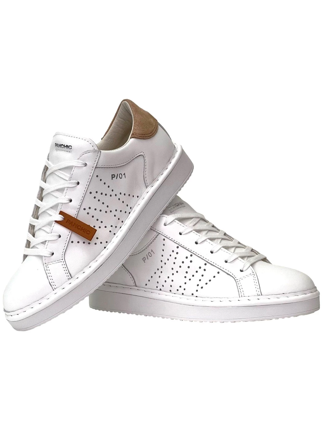 PANCHIC Scarpa allacciata Donna in pelle P01 White Gold