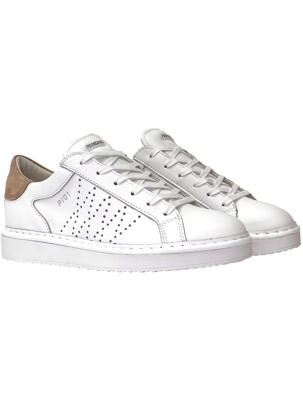 PANCHIC Scarpa allacciata Donna in pelle P01 White Gold