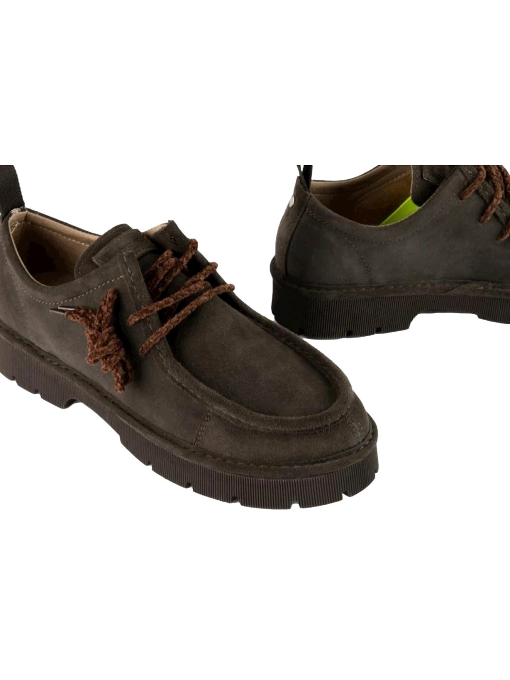 Panchic Scarpa allacciata P99 in Suede Ebano