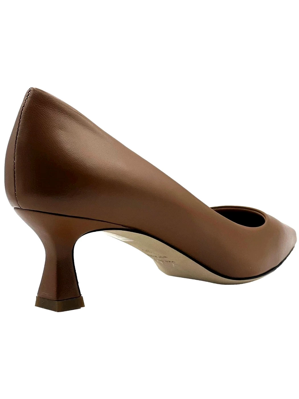 Julie Dee Décolleté Donna Marrone in pelle Made in Italy