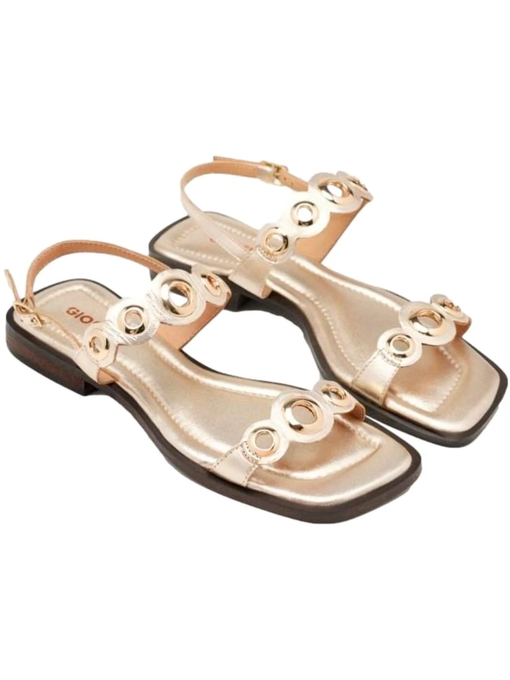 GIOSEPPO Sandali bassi pelle con occhielli sirena Donna