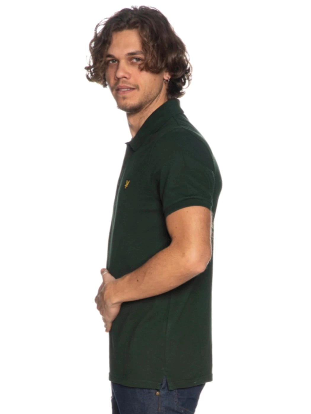 Lyle & Scott Polo Uomo verde bottiglia