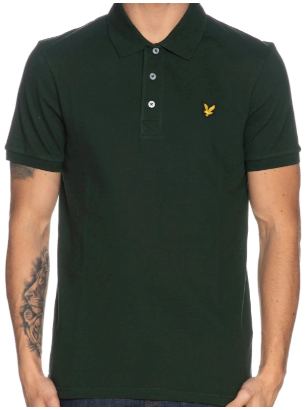 Lyle & Scott Polo Uomo verde bottiglia