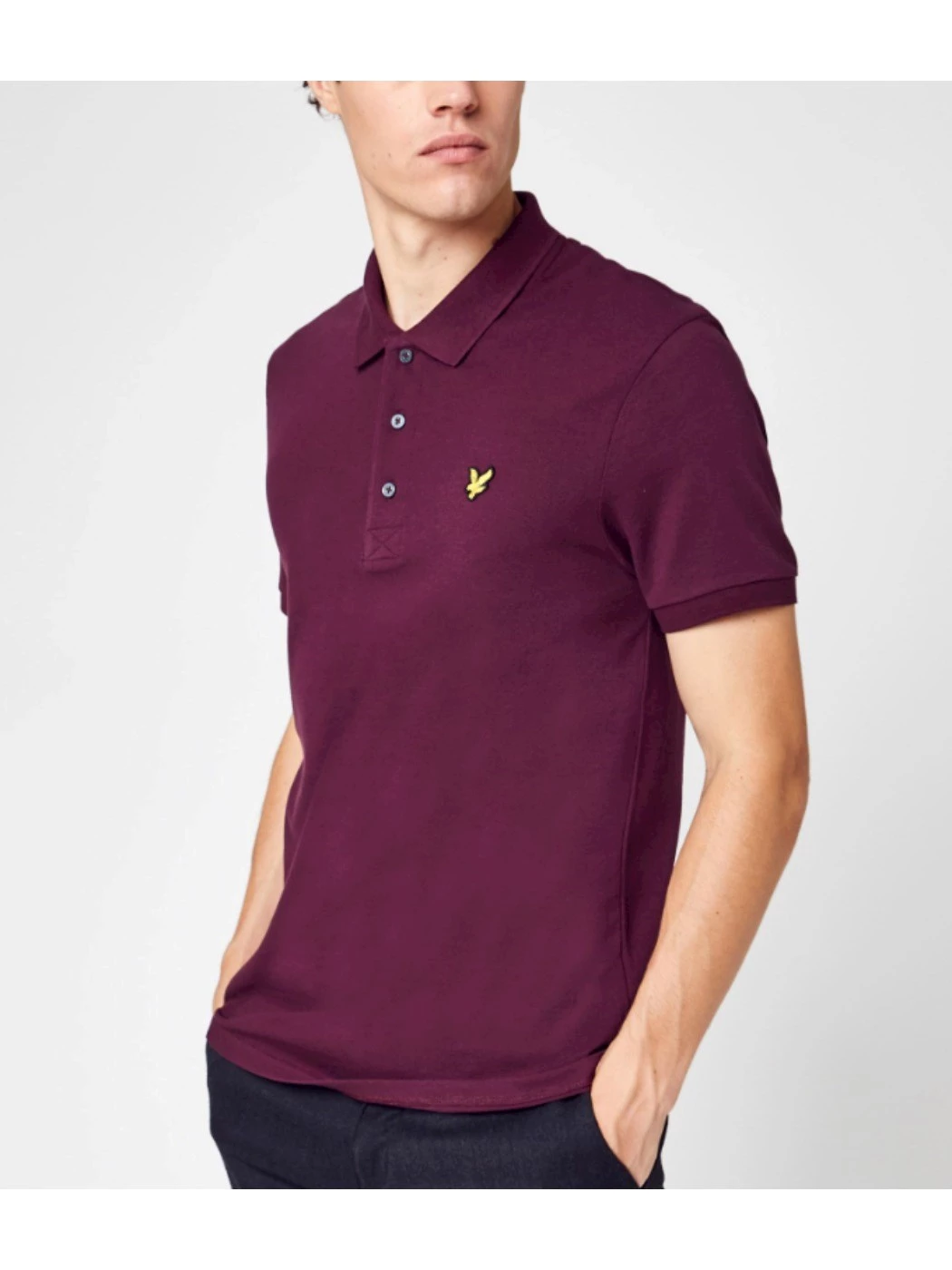 Lyle and Scott Plain polo Shirt Uomo Burgundy