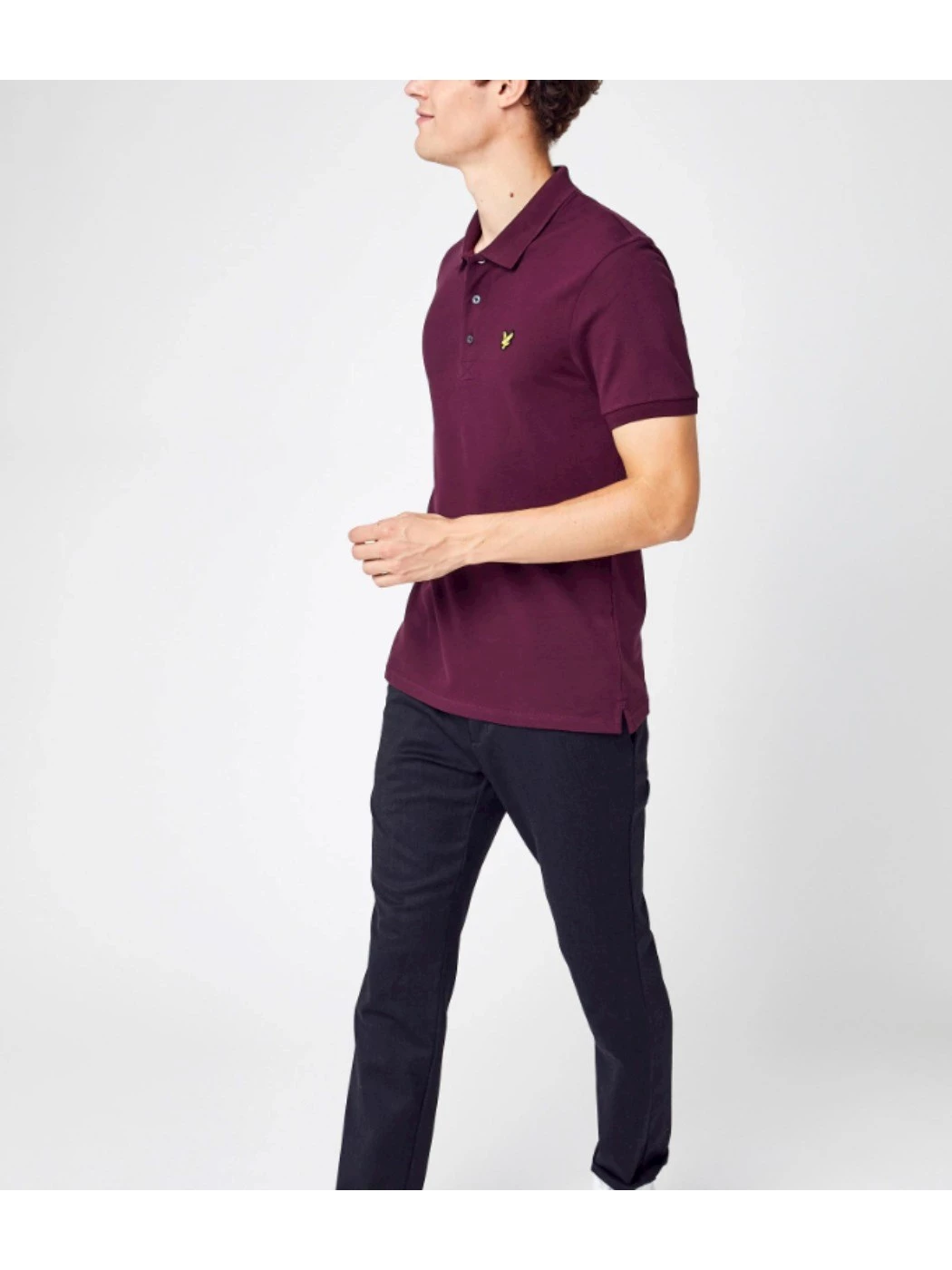 Lyle and Scott Plain polo Shirt Uomo Burgundy