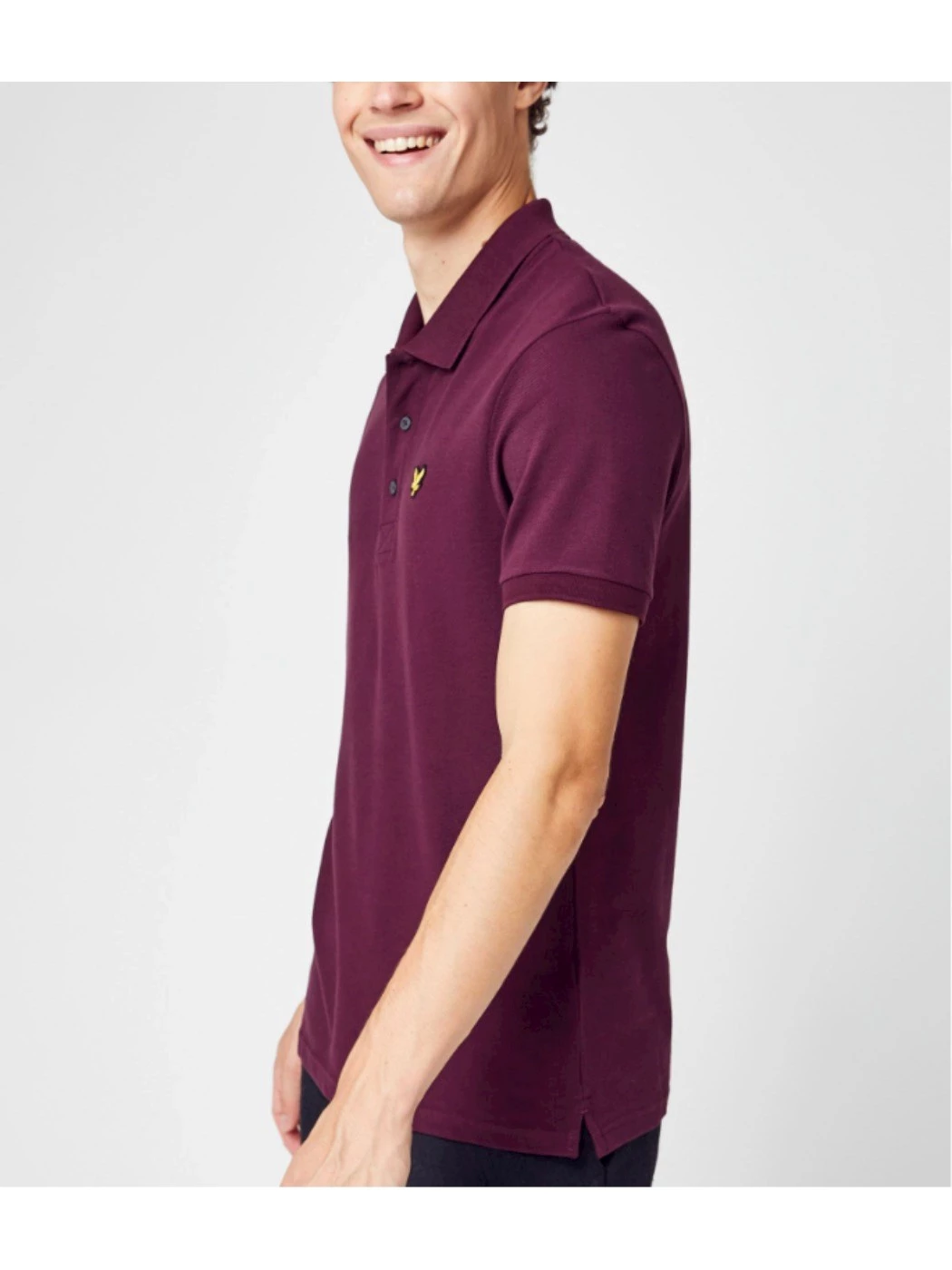 Lyle and Scott Plain polo Shirt Uomo Burgundy