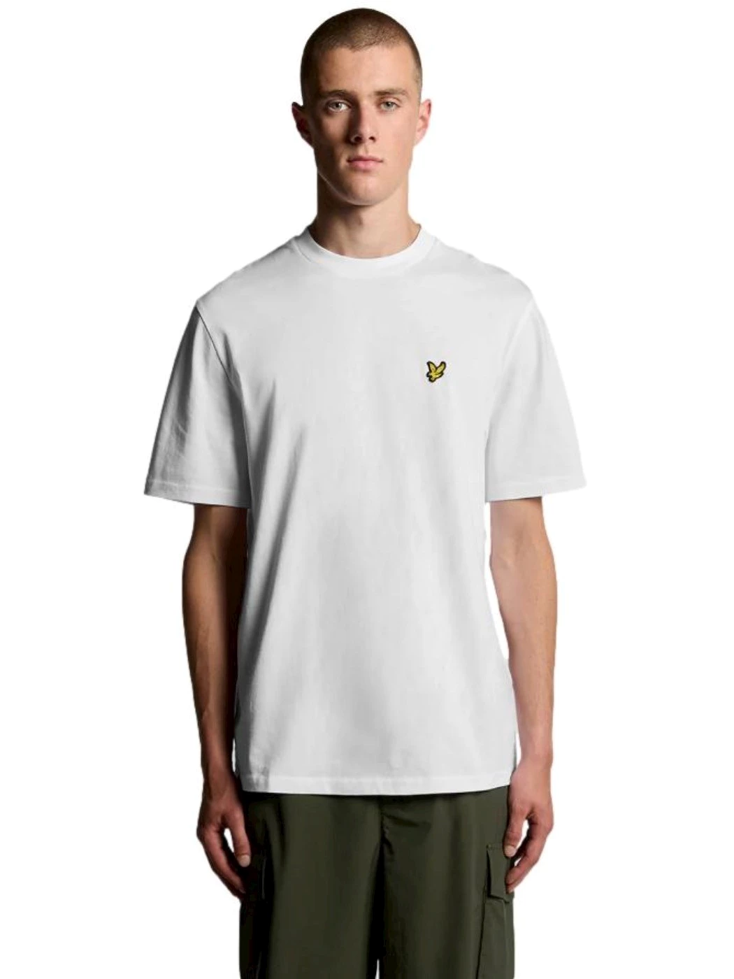Lyle & Scott T-shirt oversize in cotone con collo a giro Bianco