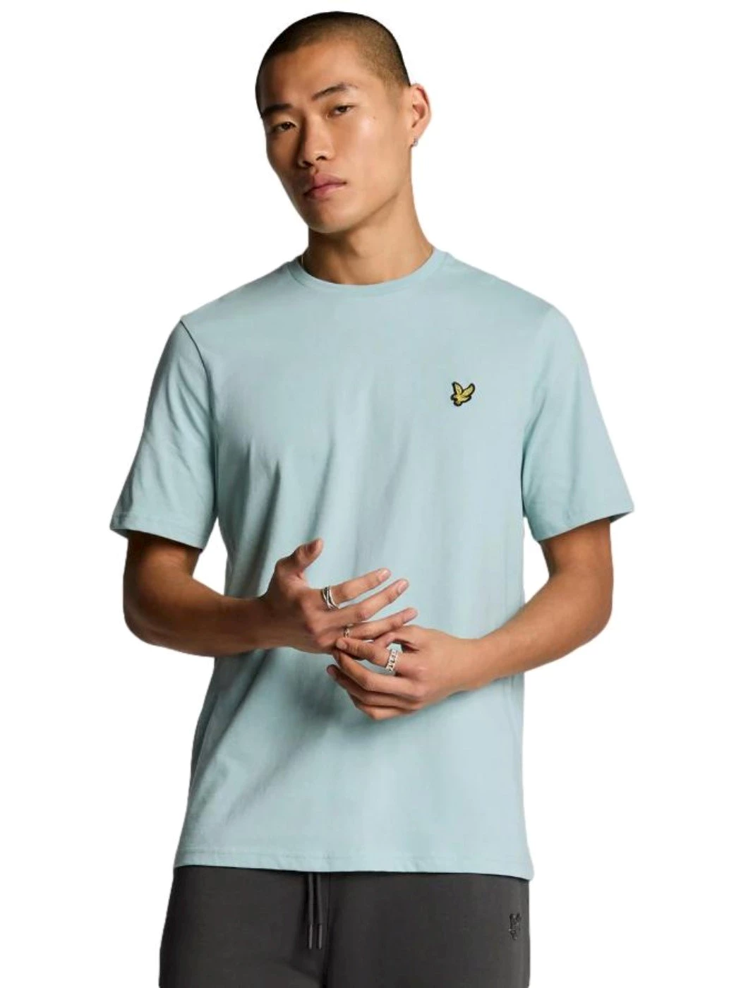 Lyle & Scott T-shirt tinta unita Uomo Future Blue