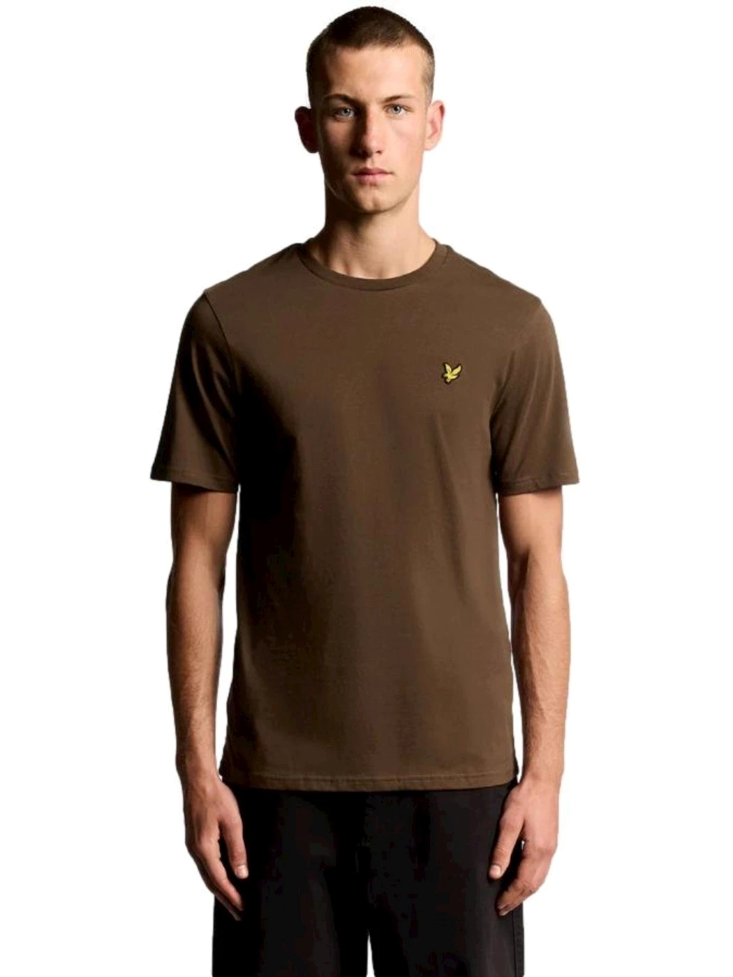 Lyle & Scott T-shirt girocollo in cotone Deep Sepia