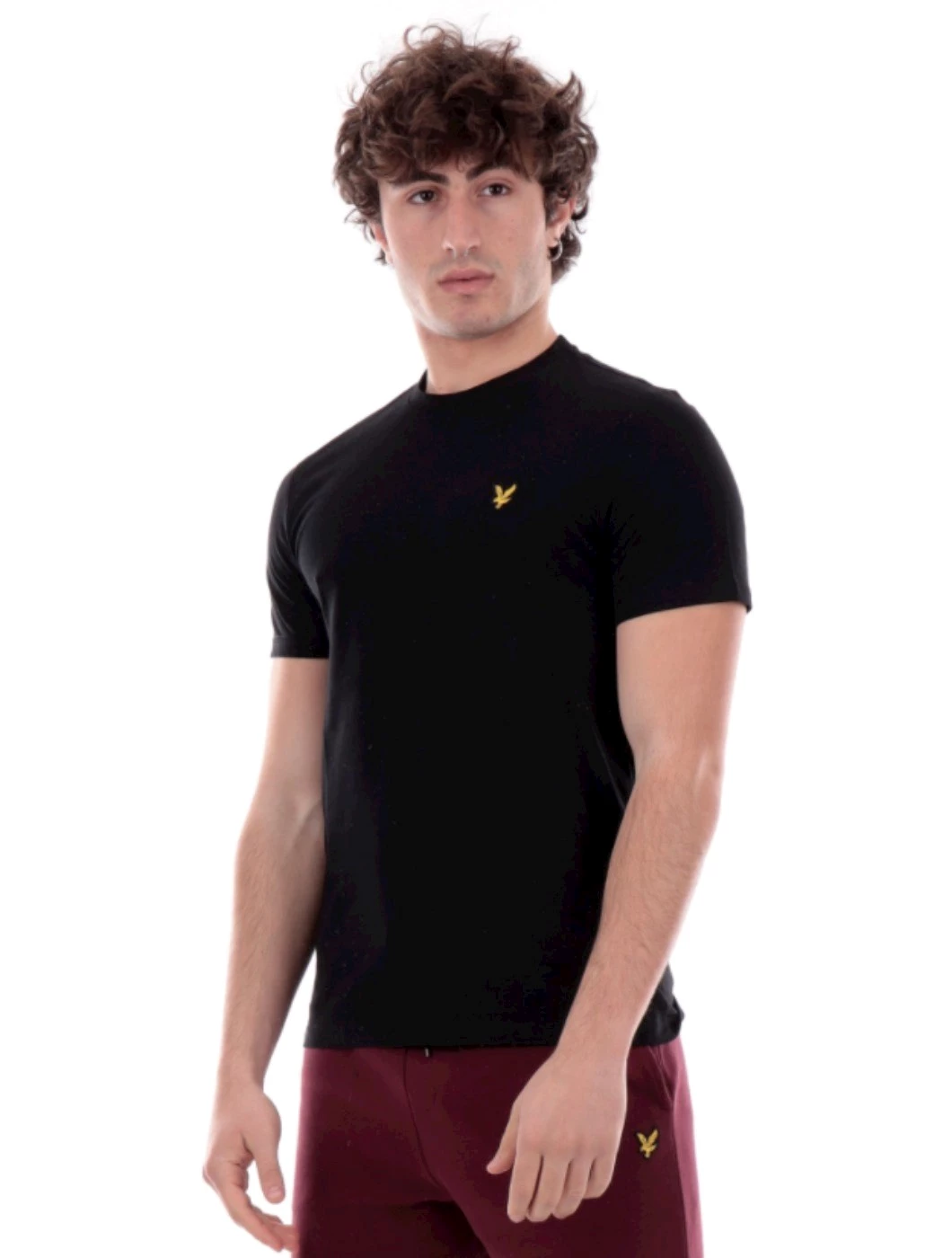 Lyle & Scott Uomo Maglietta Semplice, Nero