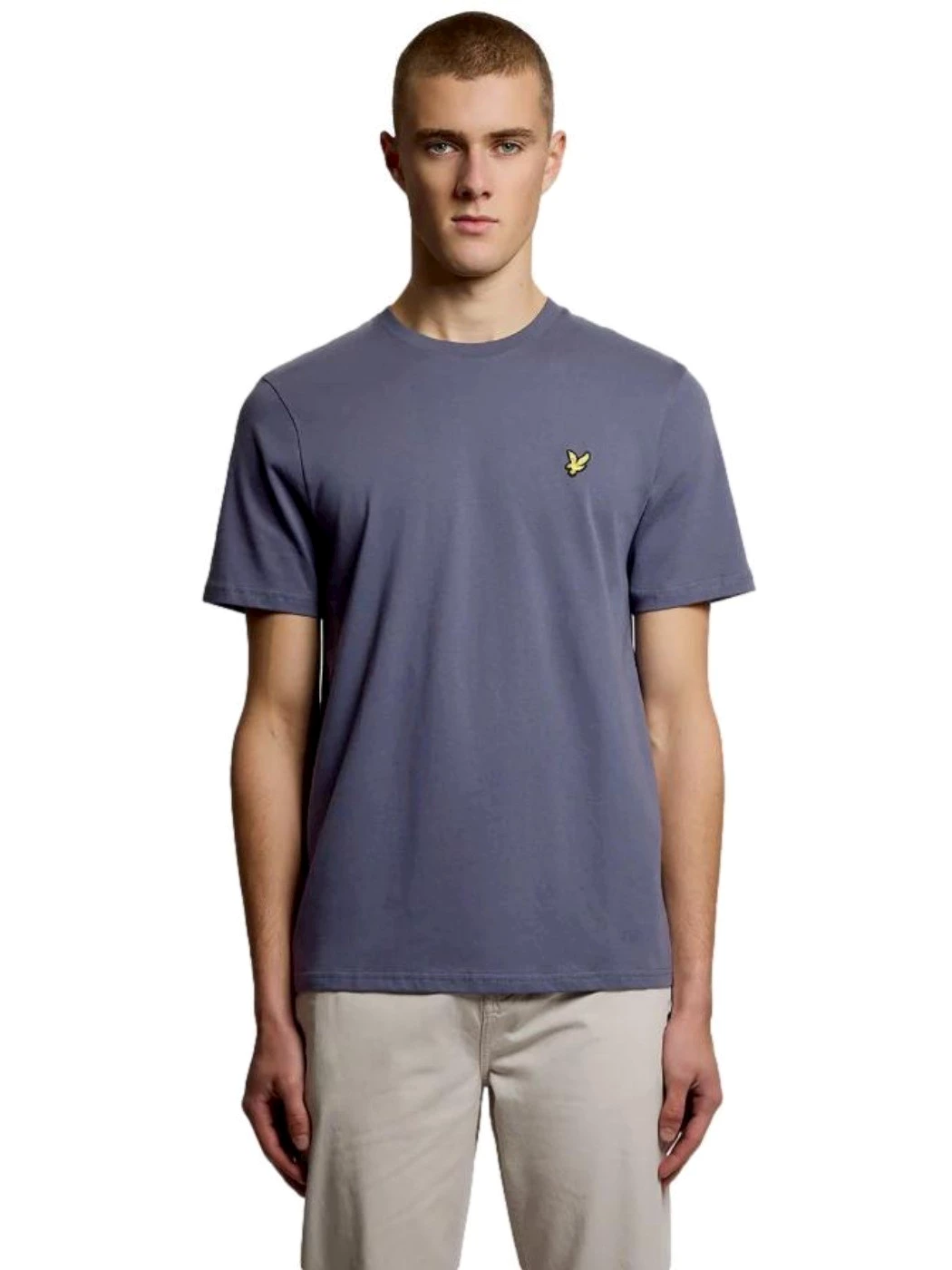 Lyle & Scott T-shirt in cotone con collo rotondo Graystone
