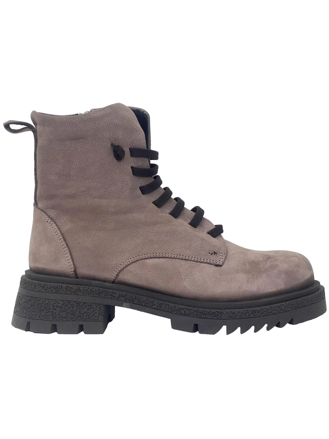 Bueno Anfibio Taupe in pelle fondo gomma da donna