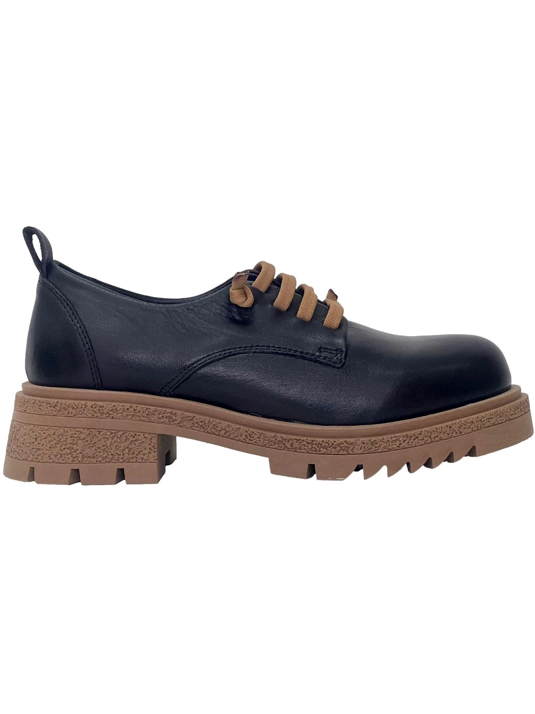 Bueno Stringata in pelle Fondo Nocciola da donna WZ1421