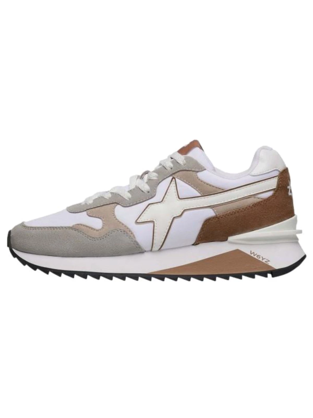 W6YZ Sneakers in tessuto tecnico e suede Bianco Beige Uomo