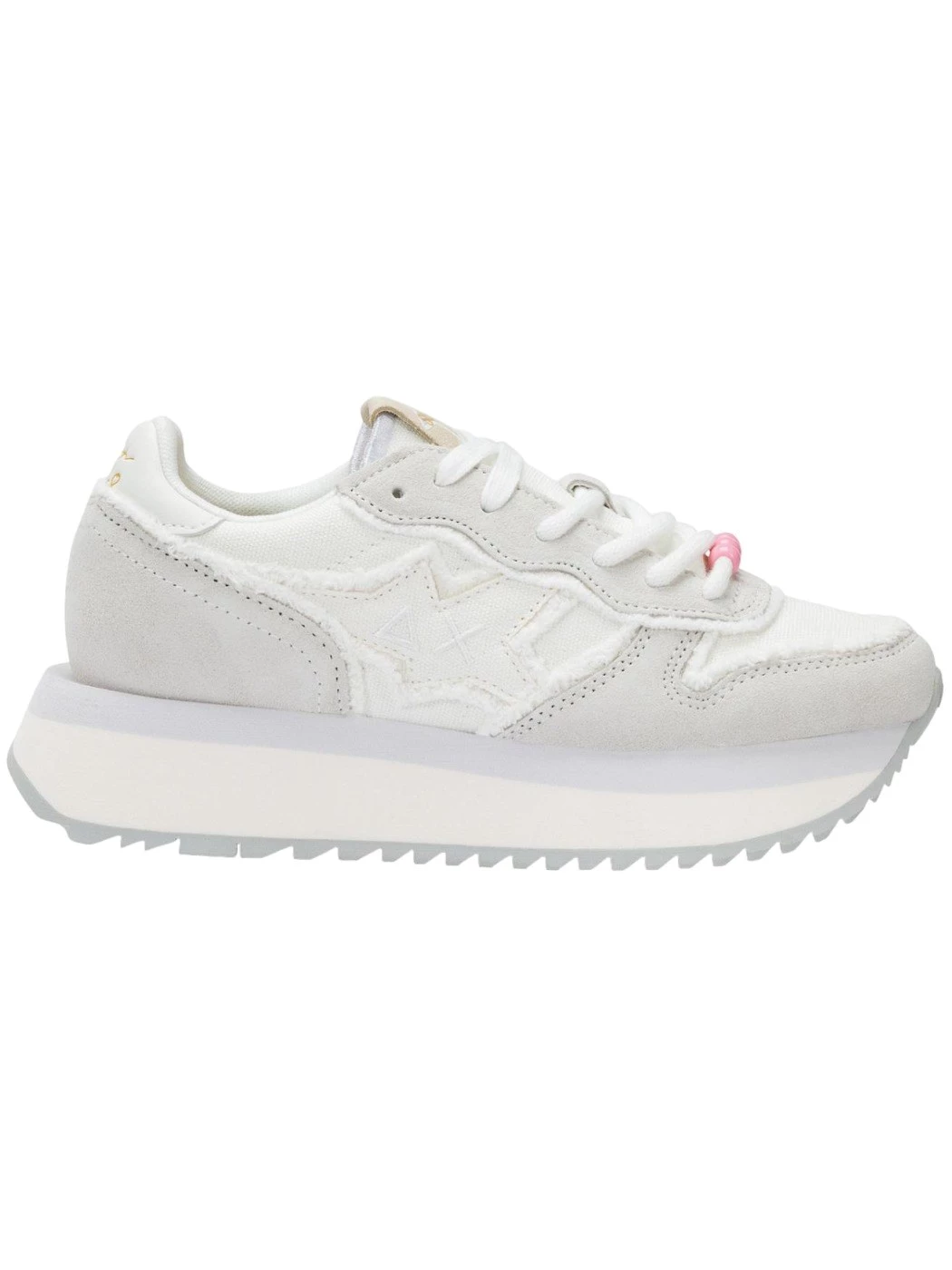 Sun68 Sneaker Big Stargirl Canvas in camoscio e tessuto
