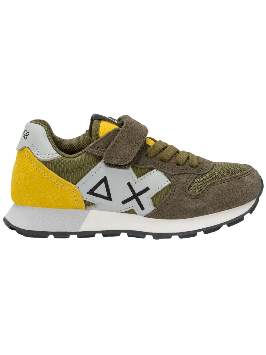 Sun68 Sneaker Boy's Jaki in suede e nylon verde militare