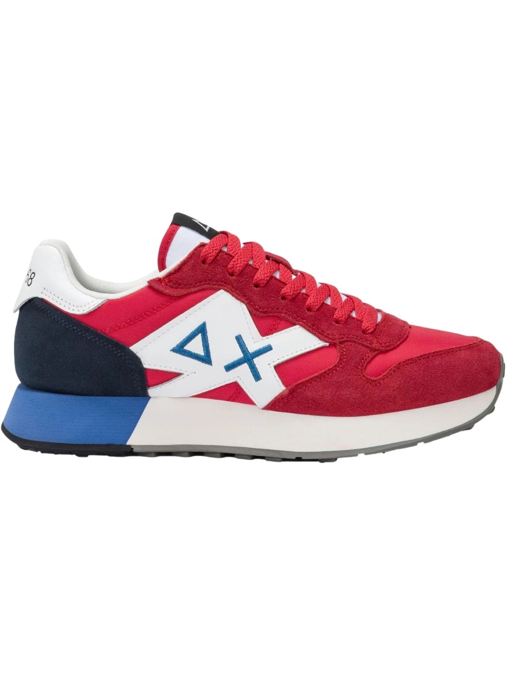SUN68 Sneaker Jaki 2.0 Solid in nylon e suede rosso Z36115 10