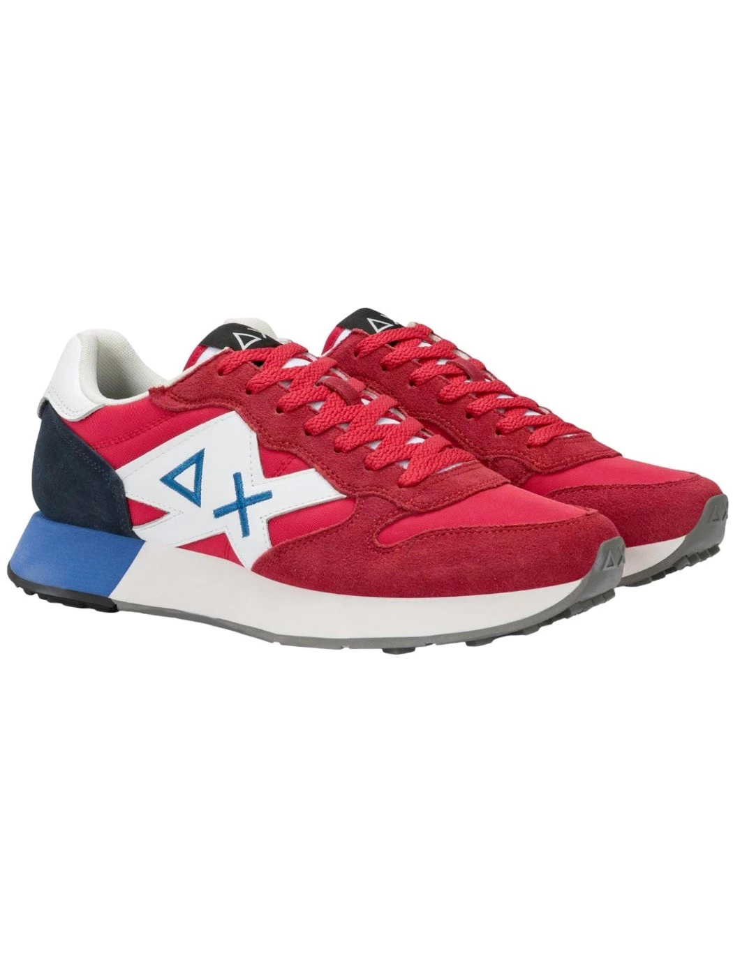 SUN68 Sneaker Jaki 2.0 Solid in nylon e suede rosso Z36115 10