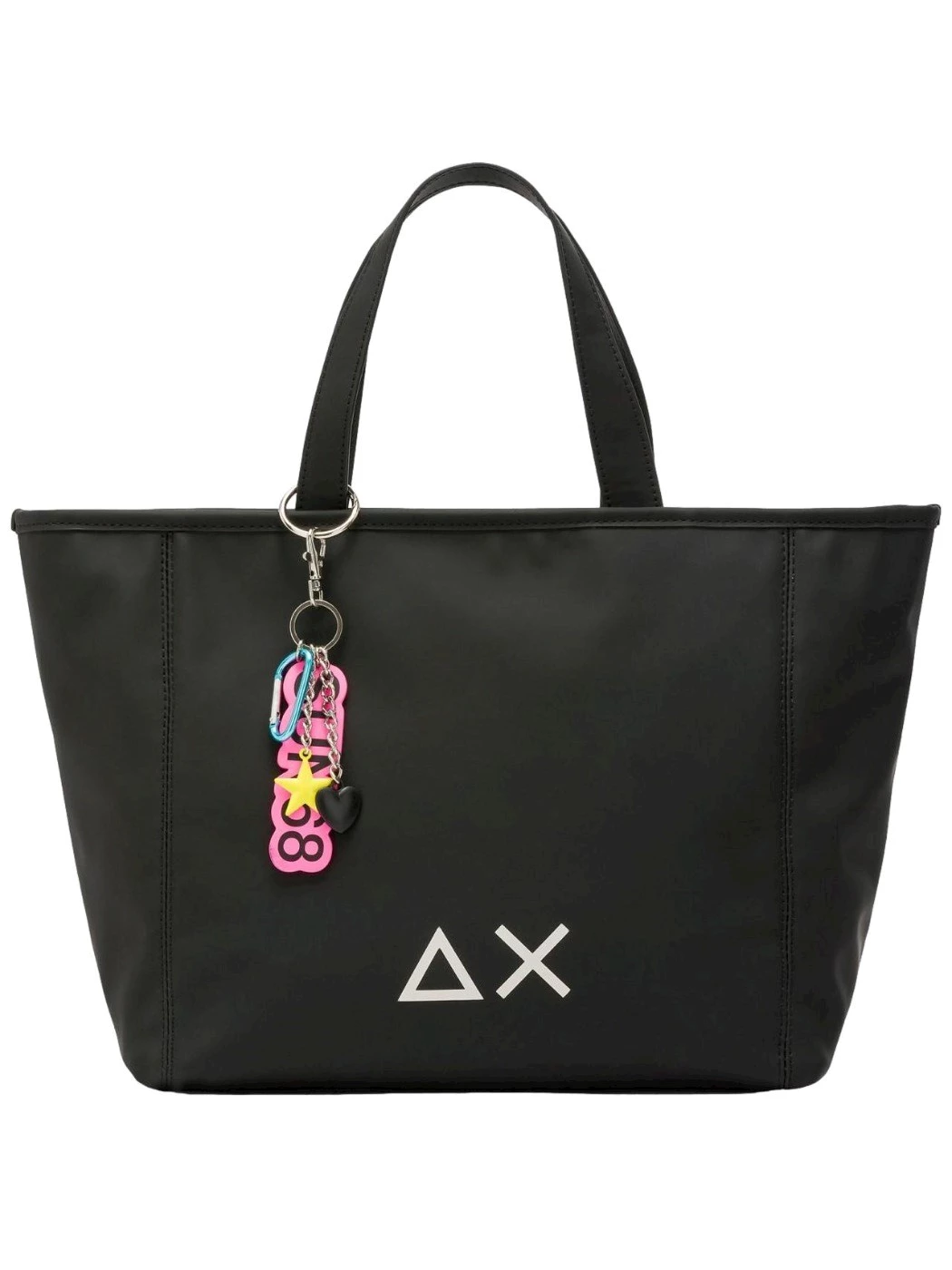 SUN68 Shopping bag Jacqueline medium con charms nero Donna