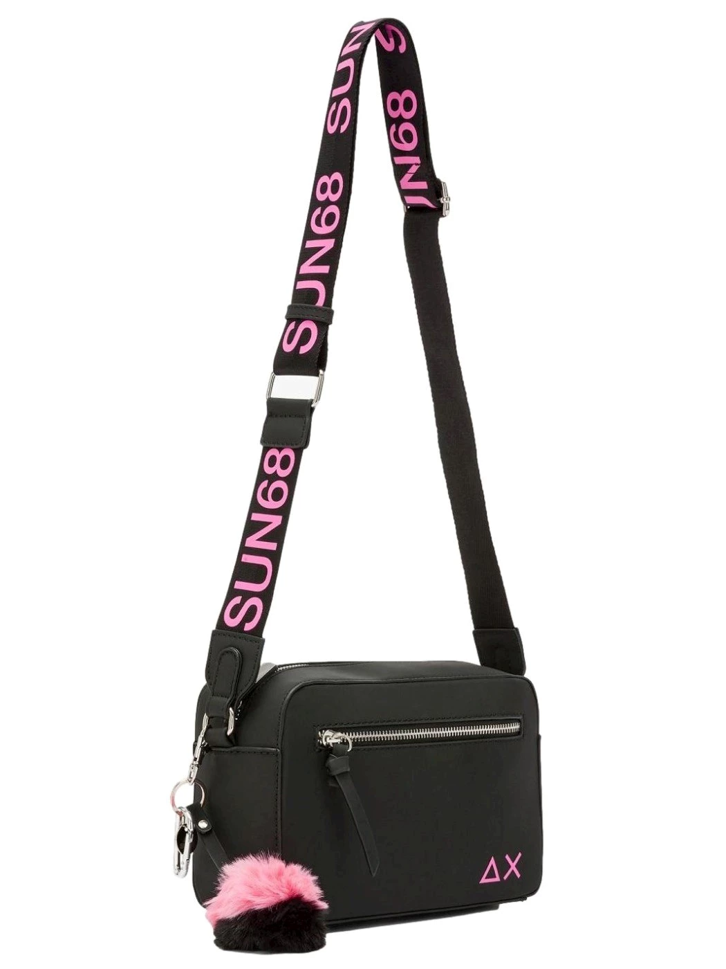 SUN68 Borsa crossbody in nylon nero Donna