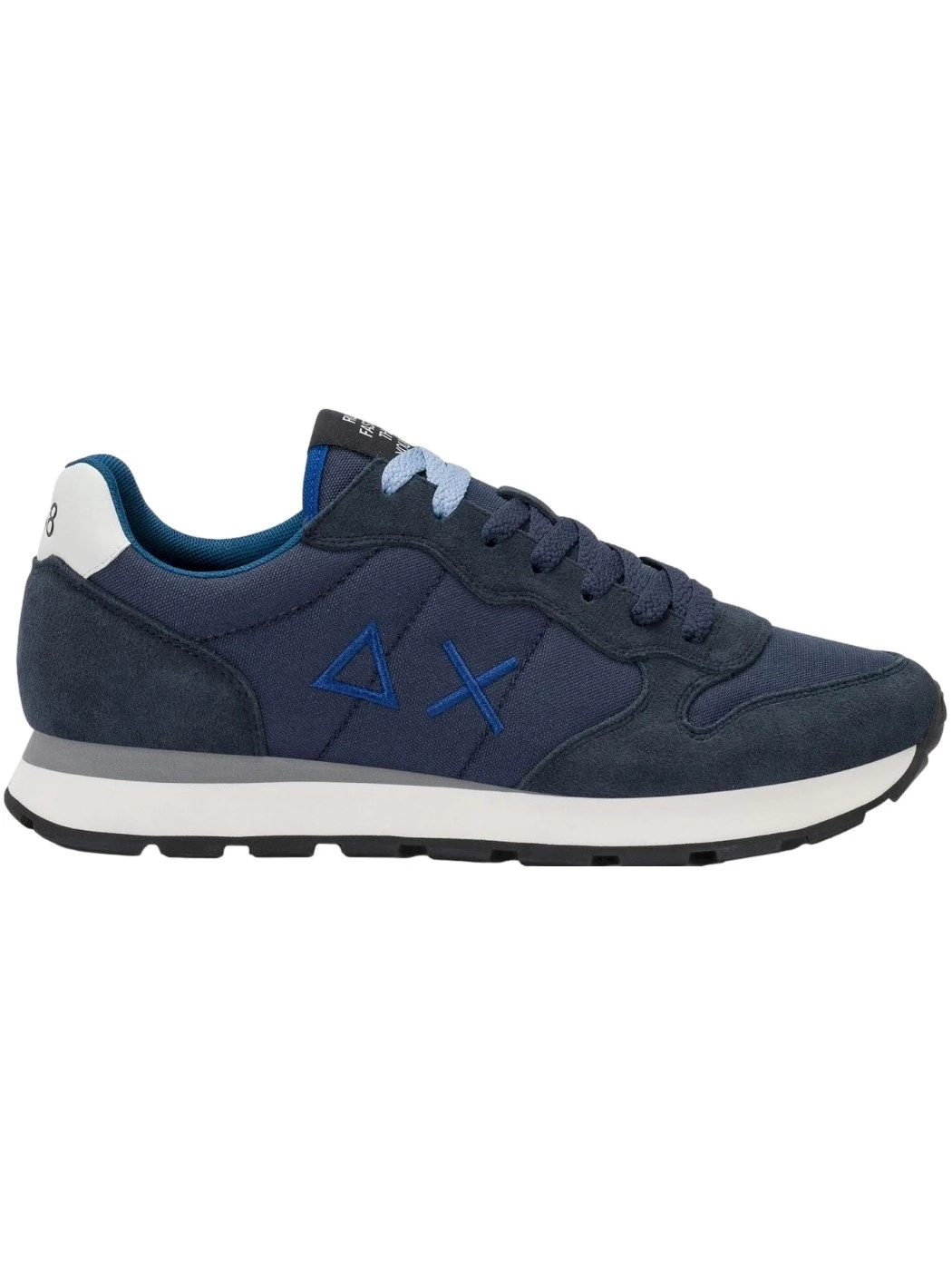 SUN68 Sneakers Uomo Tom in nylon e suede Navy Blue
