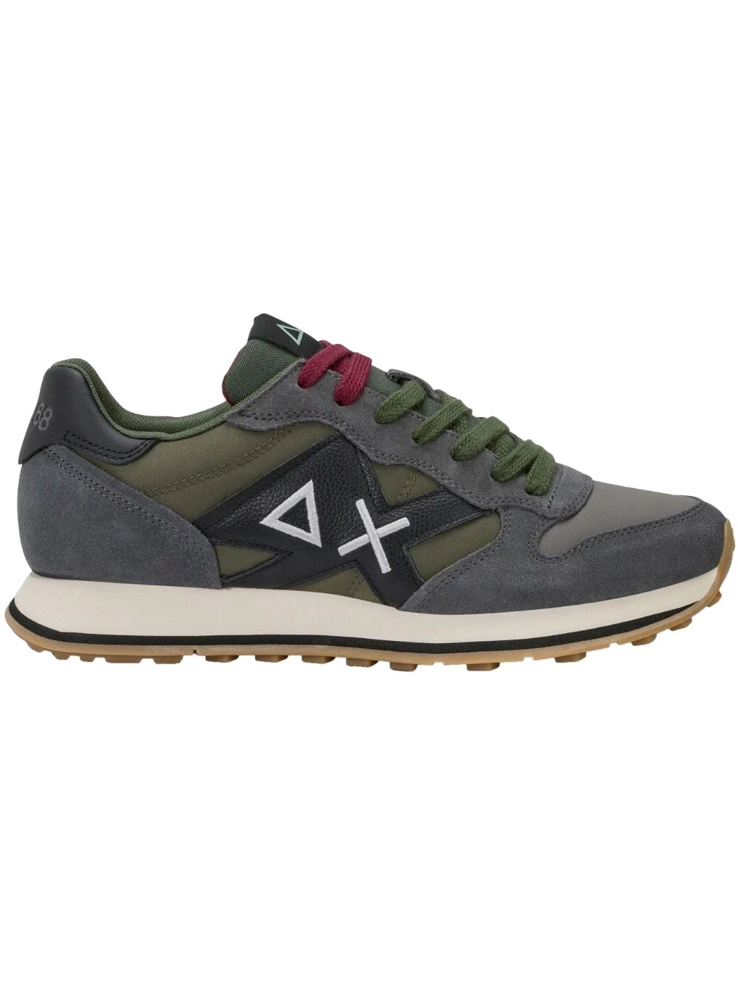 SUN68 Sneakers Jaki 2.0 bicolor suede e nylon grigio scuro