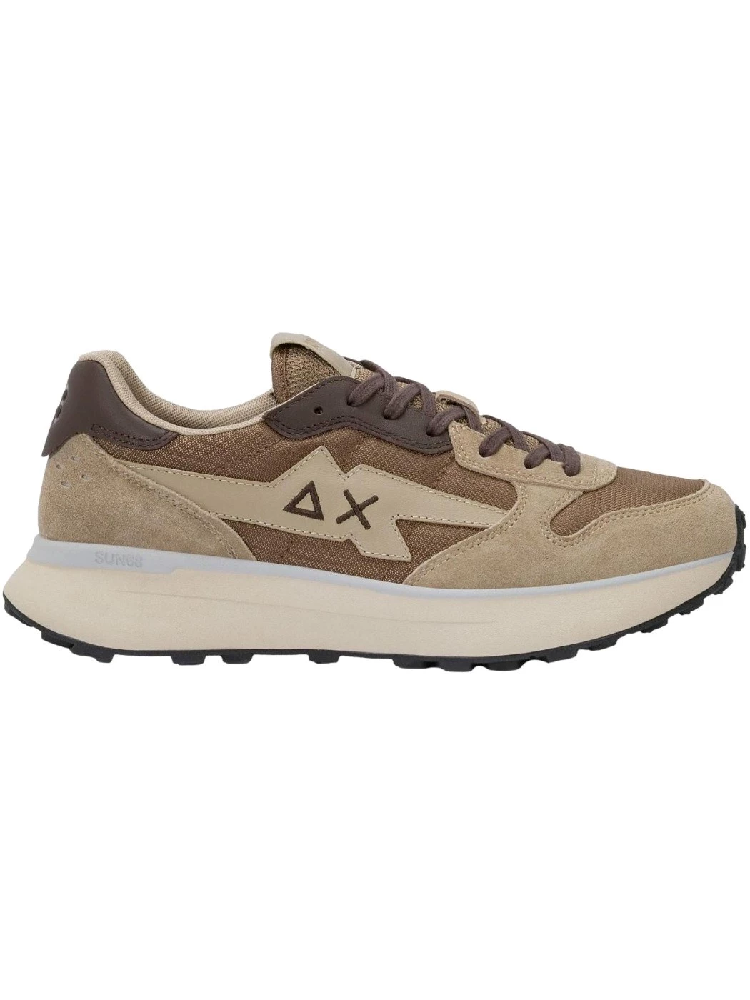 SUN68 Sneaker Niki 4.0 Winter in nylon e suede beige scuro