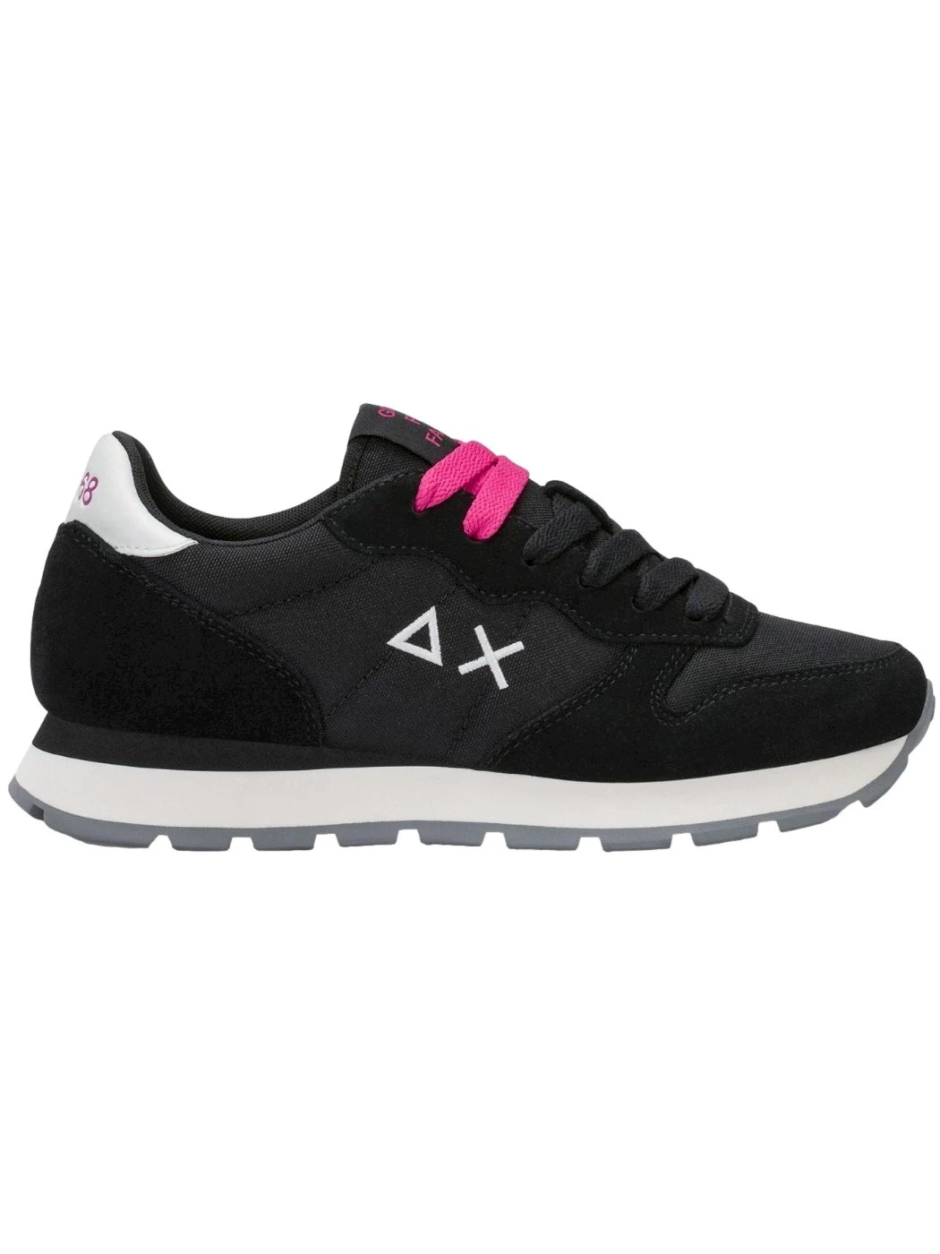 SUN68 Sneakers Donna Ally Solid in suede e nylon nero